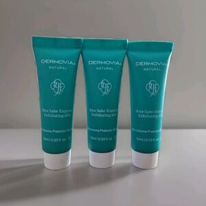 3X Dermovia Natural Rice Sake Enzyme Exfoliating Jelly 0.33 fl oz Each Sealed